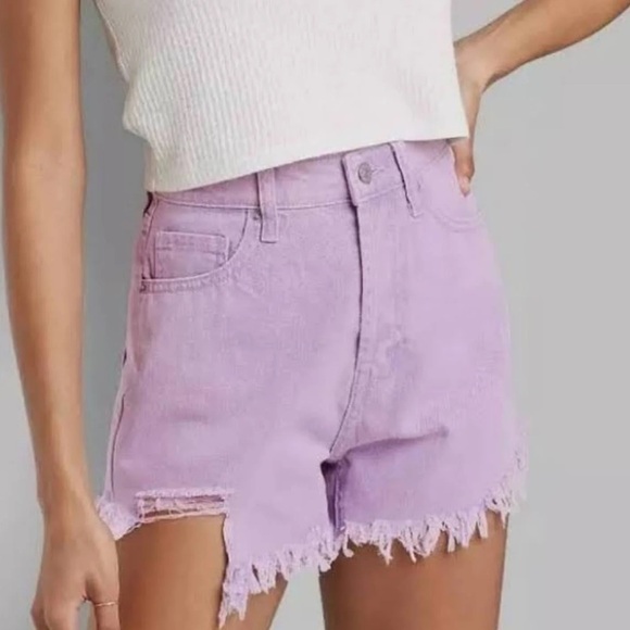 wild fable Pants - Wild Fable Purple Frayed Hem Jean Shorts